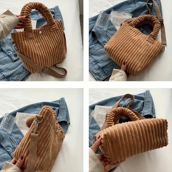 Small corduroy bag brown Color. Preloved. In great condition. - Picture 6 of 8